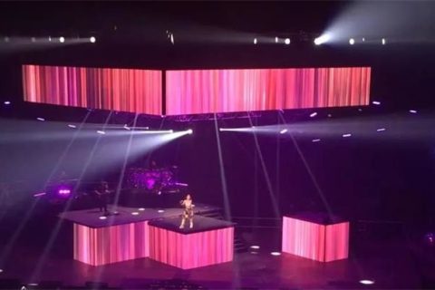 室内超薄可折叠led舞台显示屏，安装拆卸更便捷